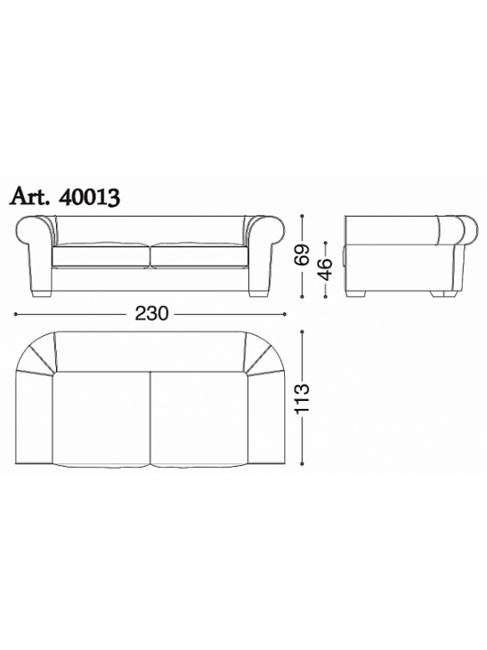 Диван ANGELO CAPPELLINI Opera 40013