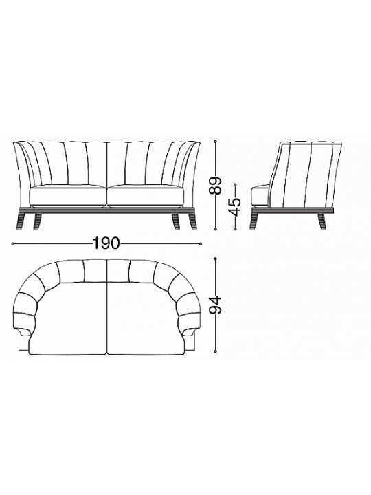 Диван ANGELO CAPPELLINI Opera art. 40073