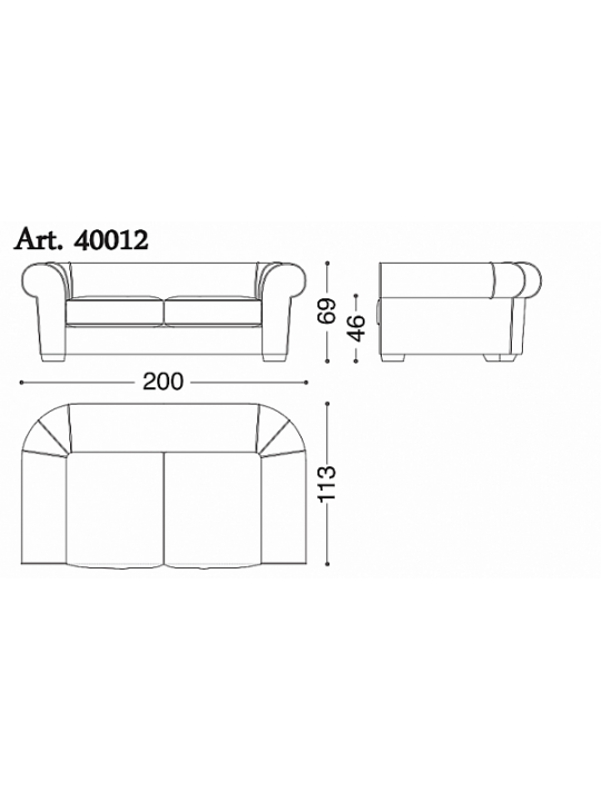 Диван ANGELO CAPPELLINI Opera 400124204