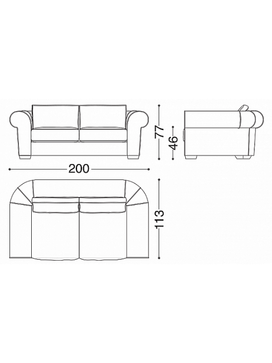 Диван ANGELO CAPPELLINI Opera 40023