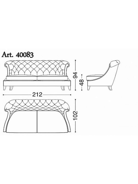 Диван ANGELO CAPPELLINI Opera 40083