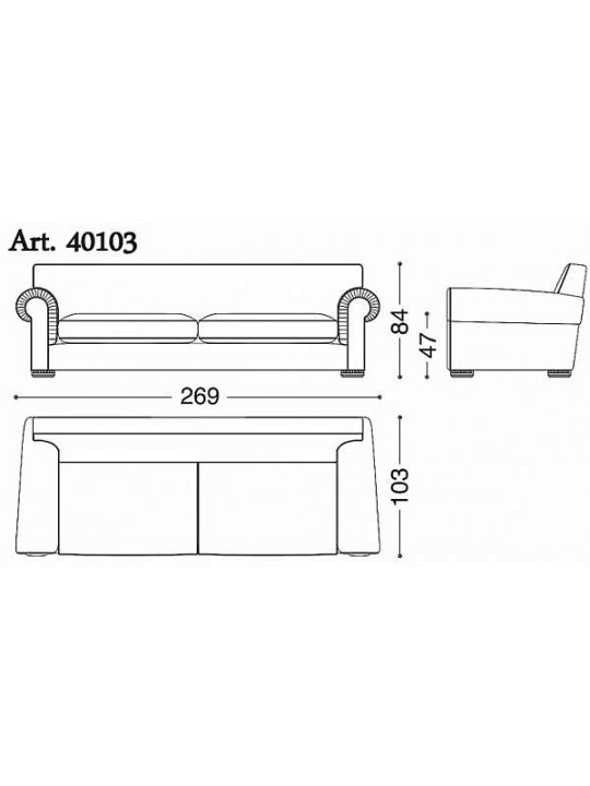 Диван ANGELO CAPPELLINI Opera 40103