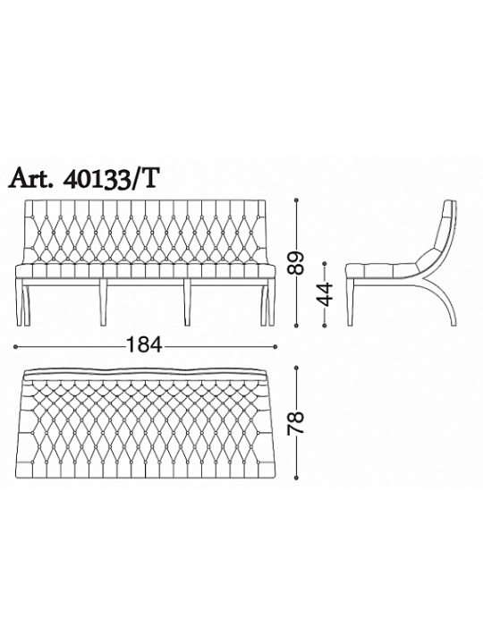 Диван ANGELO CAPPELLINI Opera 40133/T