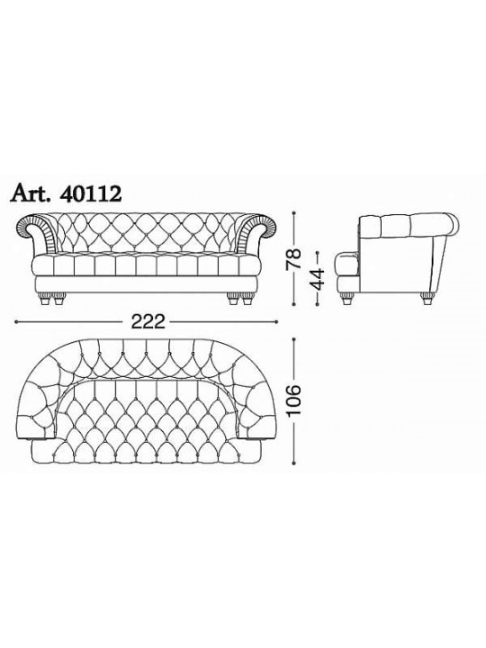 Диван ANGELO CAPPELLINI Opera 40112