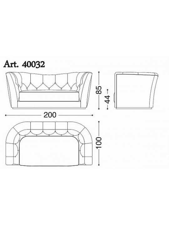 Диван ANGELO CAPPELLINI Opera 40032