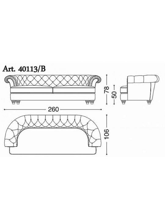 Диван ANGELO CAPPELLINI Opera 40113/B