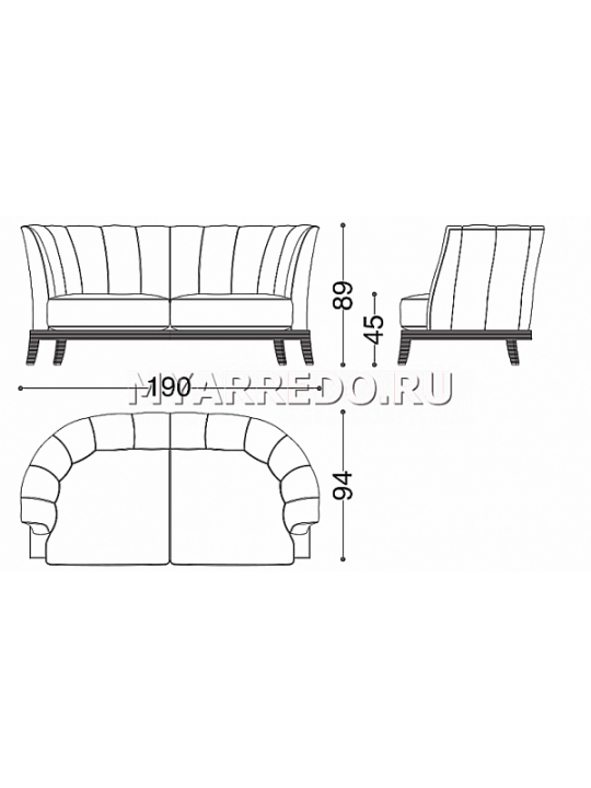 Диван ANGELO CAPPELLINI Opera 40072