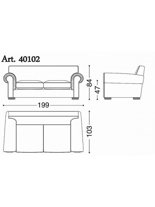 Диван ANGELO CAPPELLINI Opera 40102